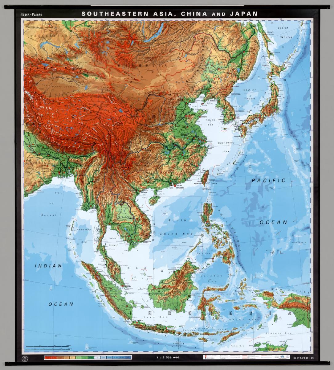 Southeast Asia Topographic Map East & Southeast Asia -- Physical - David Rumsey Historical Map Collection