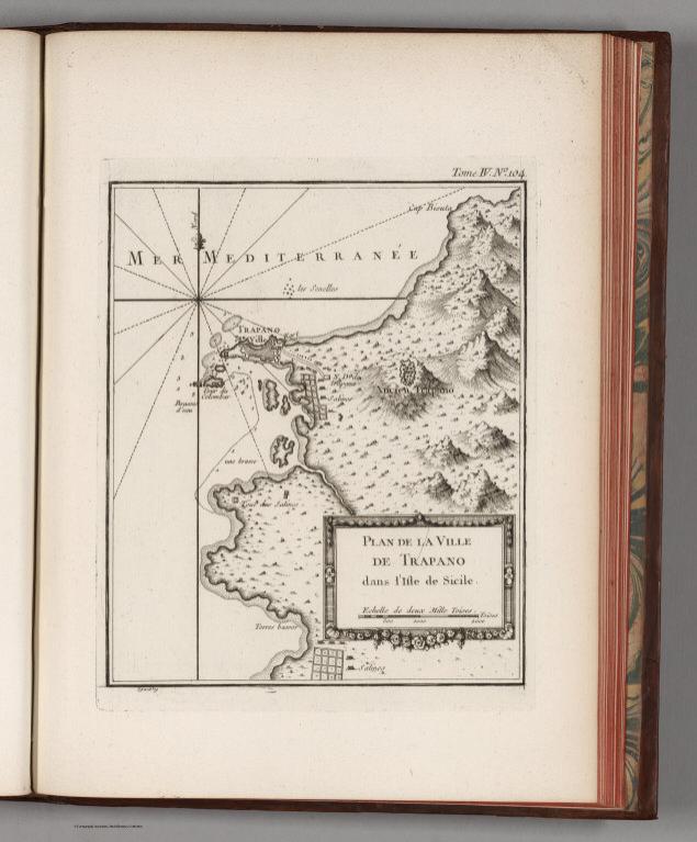 Plan de la ville de Trapano dans I'isle de Sicile. Croisey, sc[ulp.]