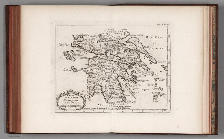 Carte de la partie meridionale de la Grece.