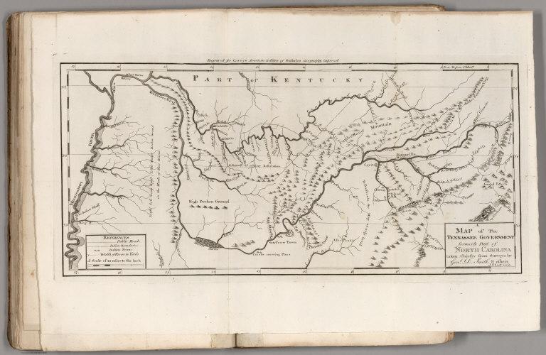 Map of The Tennassee State.