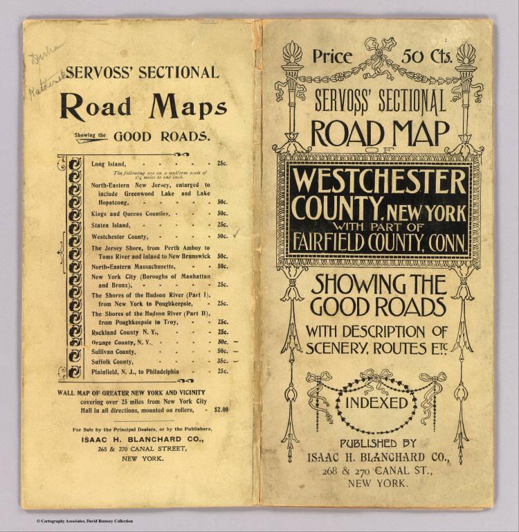 Cover: Road map Westchester Co., N.Y.