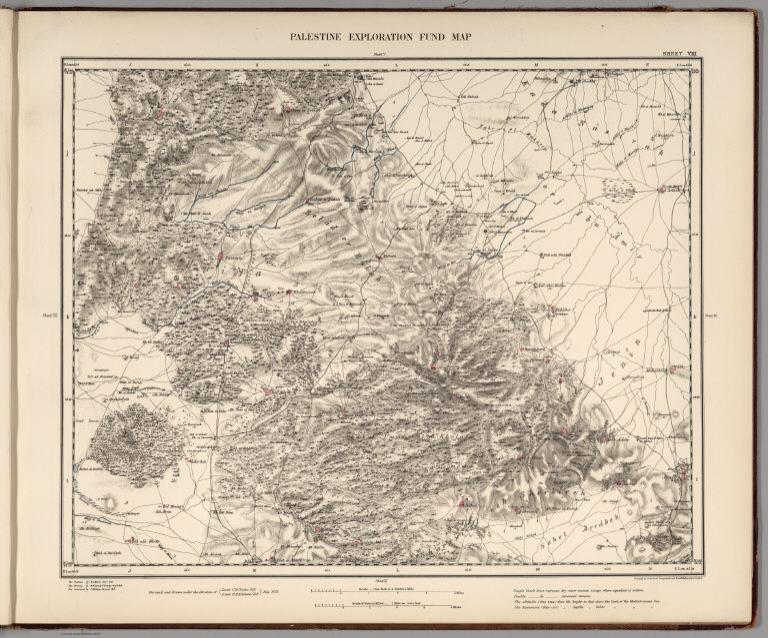 Sheet VIII. Palestine Exploration Map.