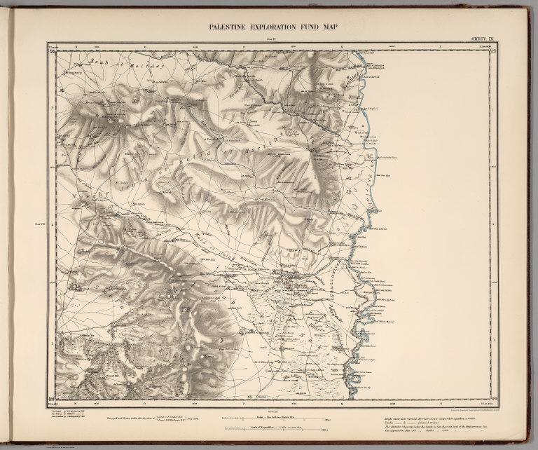 Sheet IX. Palestine Exploration Map.