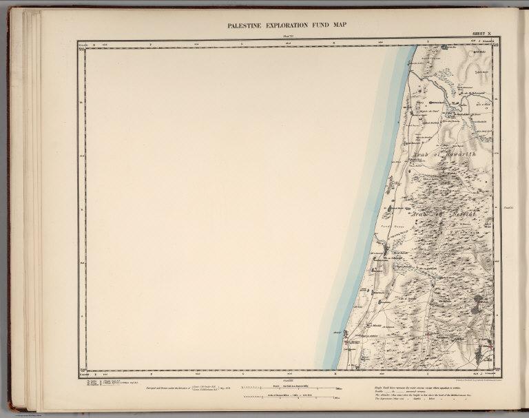 Sheet X. Palestine Exploration Map.