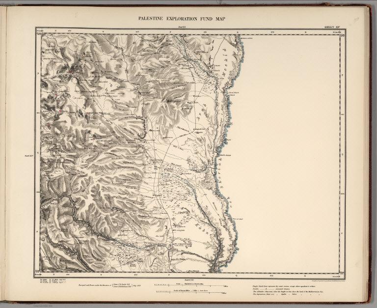 Sheet XV. Palestine Exploration Map.