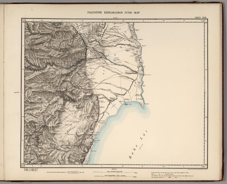 Sheet XVIII. Palestine Exploration Map.