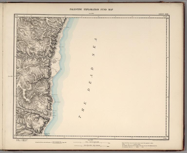 Sheet XXII. Palestine Exploration Map.