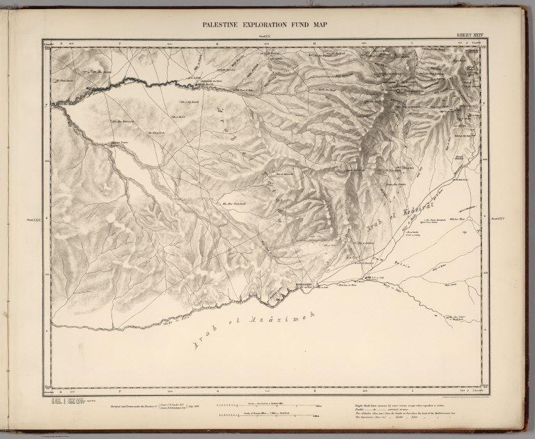 Sheet XXIV. Palestine Exploration Map.