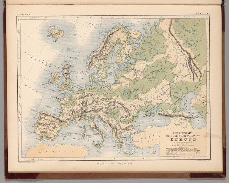 Mountains, Table Lakes, Plains & Valleys of Europe ....