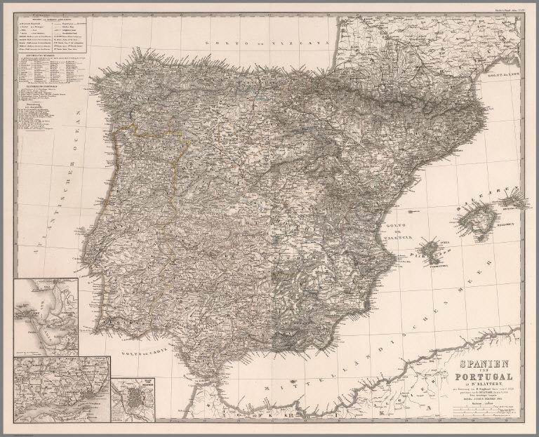 Composite: Spanien und Portugal in IV Blattern. (Spain and Portugal).