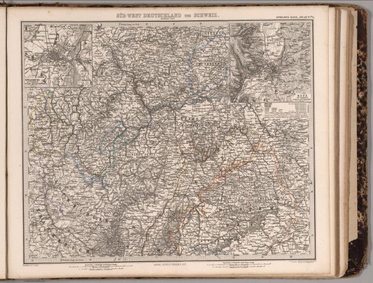 Sud-West Deutchland und Schweiz. (Southwest Germany and Switzerland).
