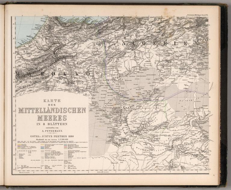 Karte No. 5. Karte des Mittellandischen Meeres in 8 Blattern (Mediterranean No. 5).