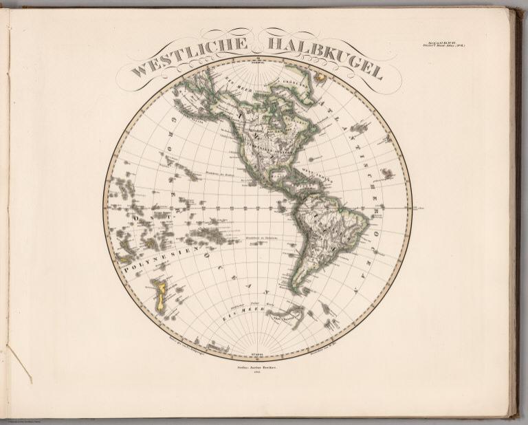 Westliche Halbkugel. (Western Hemisphere).