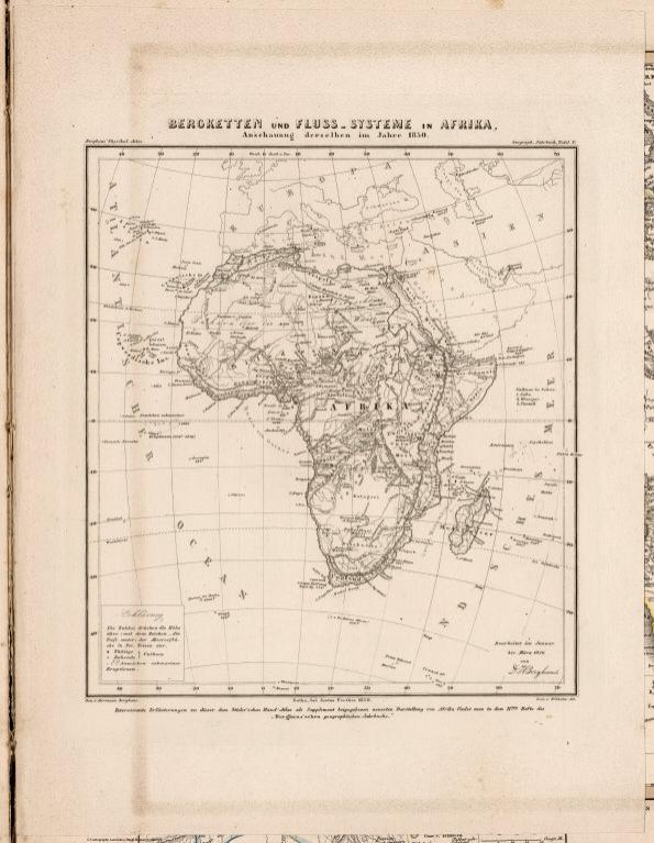 Berketten und Fluss_Systeme in Africa. (Hydrography of Africa).