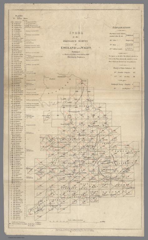 Index Map: Index to the Ordnance Survey of England and Wales.