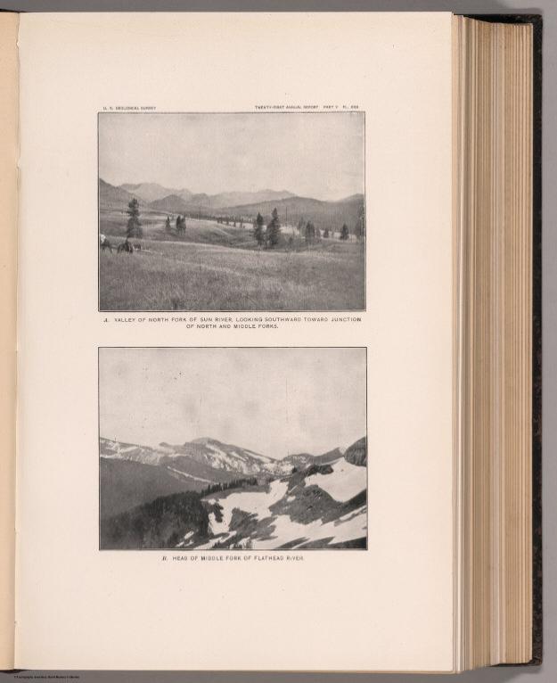 View: Plate XXII. Valley of North Fork of Sun River. Head of Middle Fork of Flathead River.