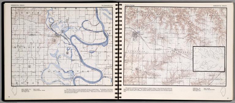 Horizontal Strata. New Haven, Ill. Dendritic Drainage. Virginia, Ill.