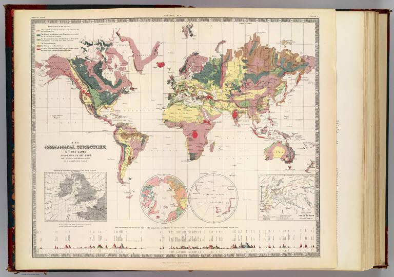 Geological structure of globe.