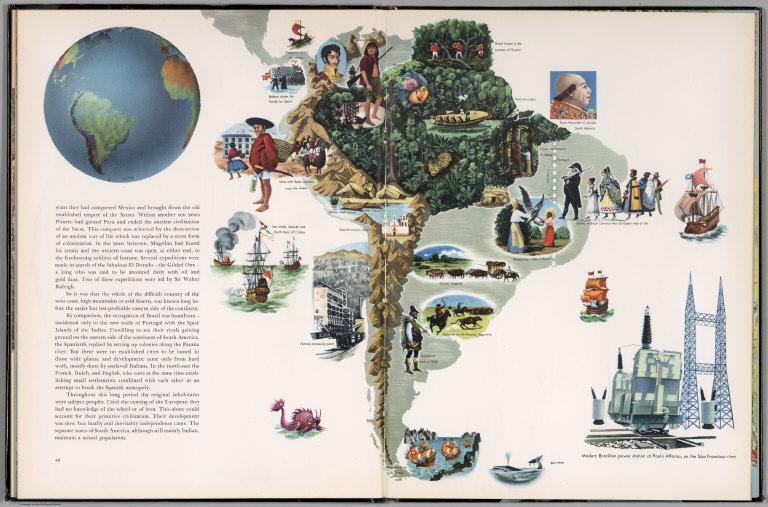 South America (Continues) Pictorial map