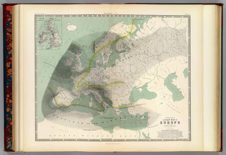 Hyetographic map Europe.