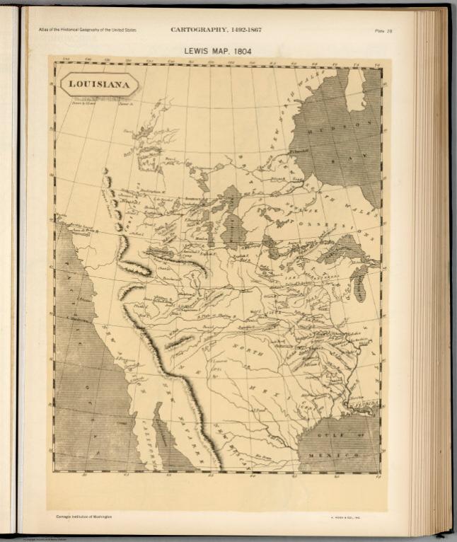 Plate 28. Facsimile Cartography 1492-1867. Lewis Map, 1804.