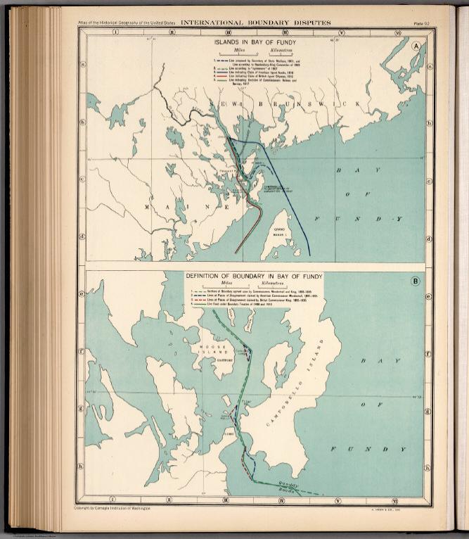 Plate 92. International Boundary Disputes. Bay of Fundy.