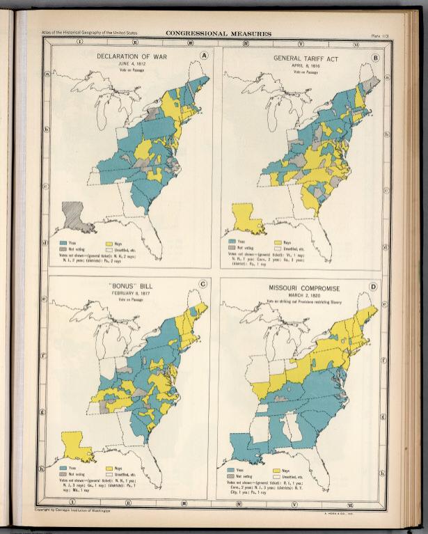 Plate 113. Congressional Measures, 1812 - 1820.