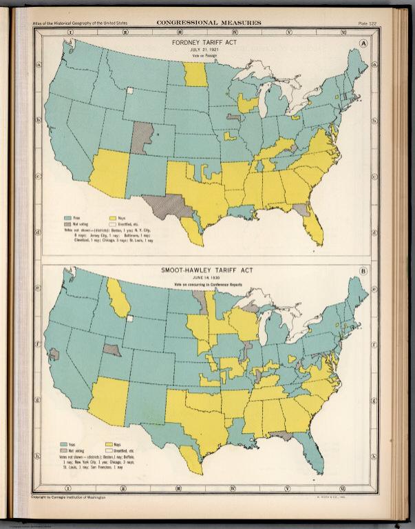 Plate 122. Congressional Measures, 1921 - 1930