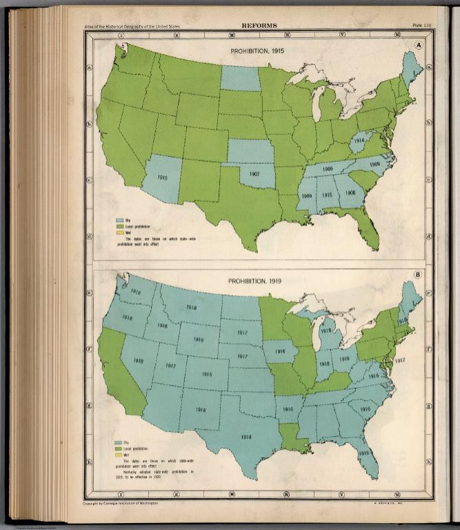 Plate 130. Reforms. Prohibition, 1915, 1919.