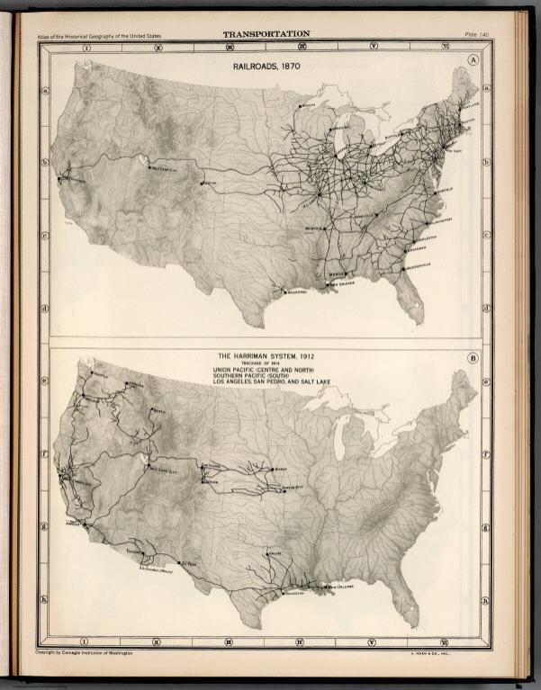 Plate 140. Transportation. Railroads, 1870 - 1914.