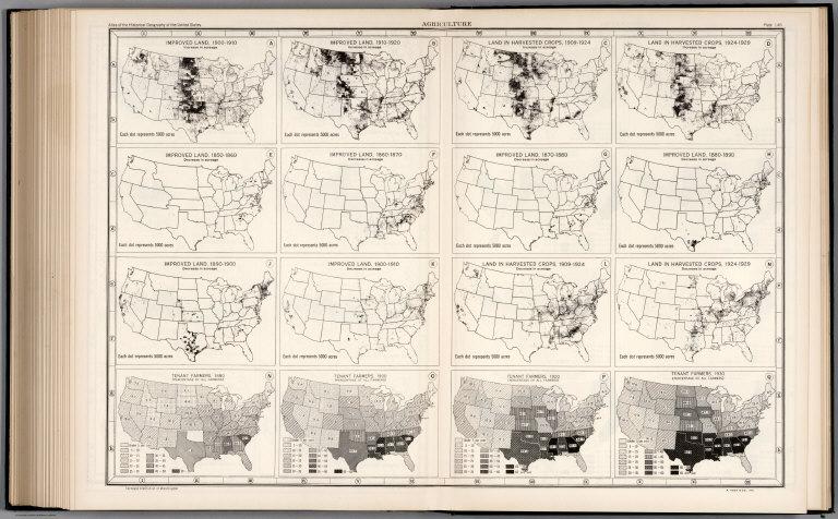 Plate 146. Agriculture. Improved Land, 1900 - 1929. Tenant Farmers, 1880 - 1930.