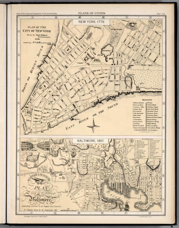 Plate 159. City of New York, 1776. Baltimore, 1801 (Facsimiles).