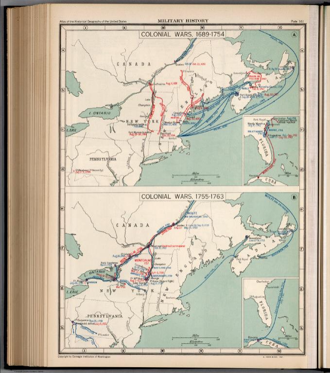 Plate 161. Military History. Colonial Wars, 1689 - 1763.