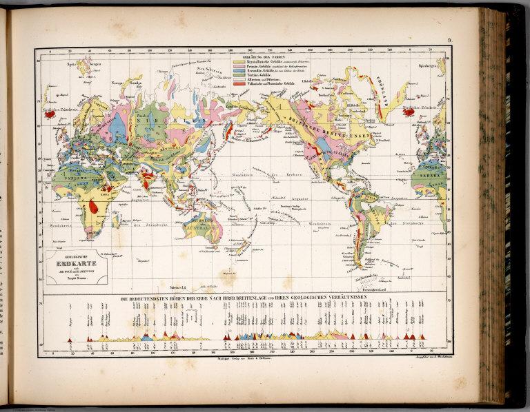 9. Geologische Erdkarte nach Ami Boue und K. Johnston von Traugott Bromme