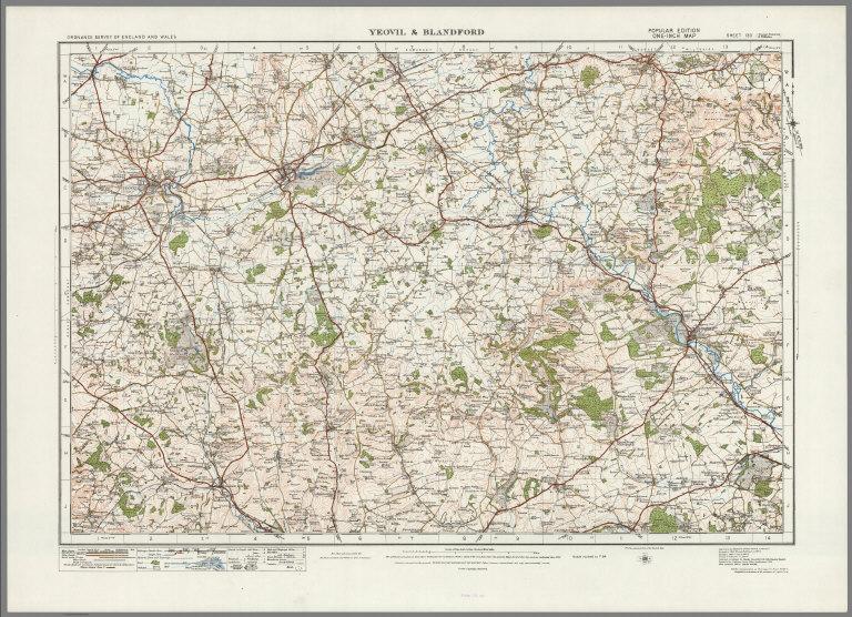 Sheet 130. Yeovil & Blandford.