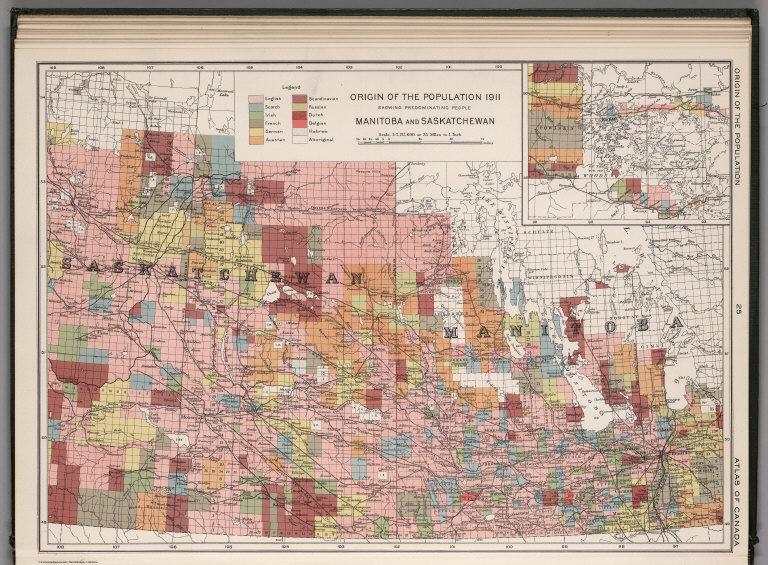 Origin of the population 1911. Manitoba and Saskatchewan