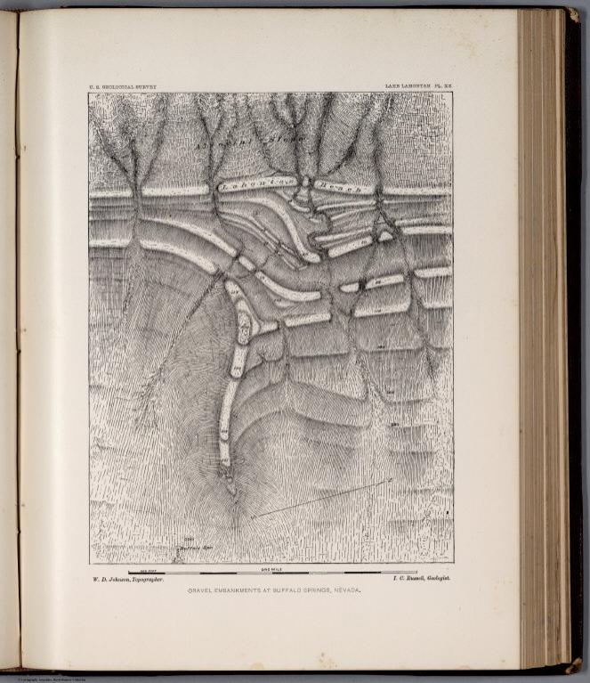 Plate XX: Gravel embarkments at Buffalo Springs, Nevada