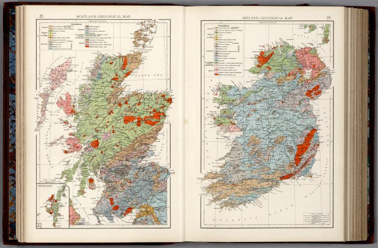 Scotland Geological map. Ireland Geological map