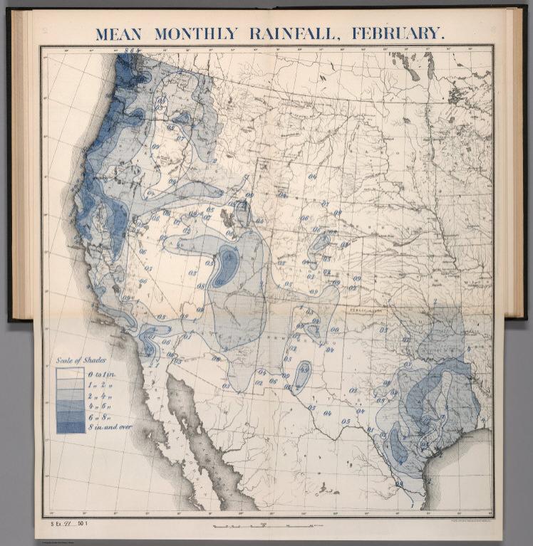 2. Mean monthly rainfall, February