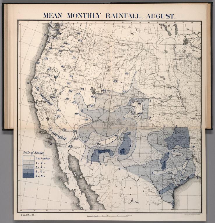 8. Mean monthly rainfall, August