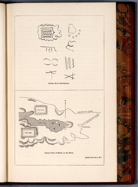 Indian rock inscription (with) Ground plan of ruins on the Moro. Vol. II