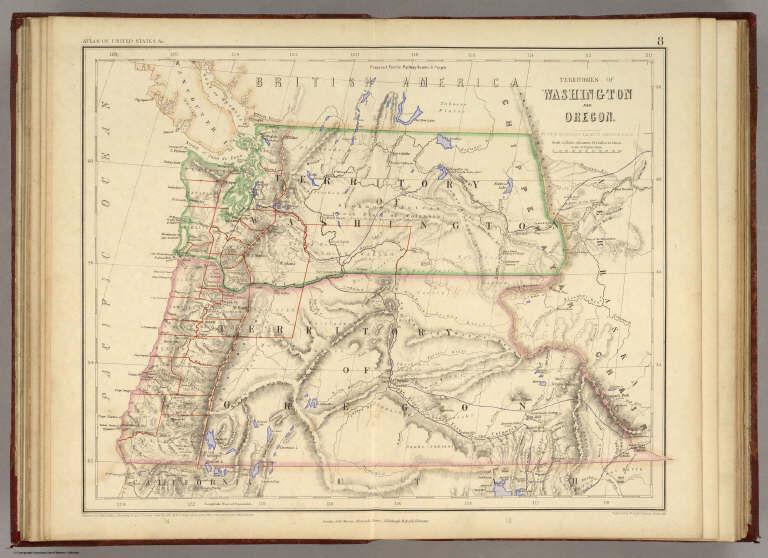 Territories Of Washington And Oregon.