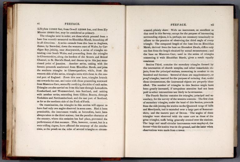 Text Page: (Continues) Preface: An account of the trigonometrical survey. Vol. 3, 1811