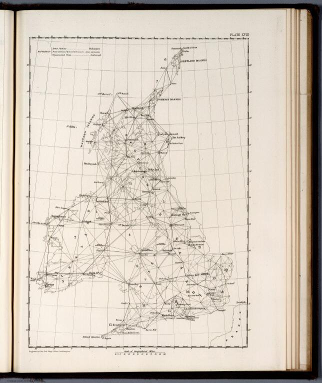 Plate XVIII: General diagram of the triangulation