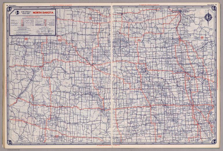 Rand McNally Road map: North Dakota