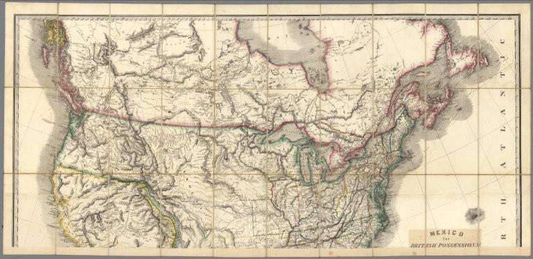 (North Sheet) Mexico The British Possessions In North America And The United States.