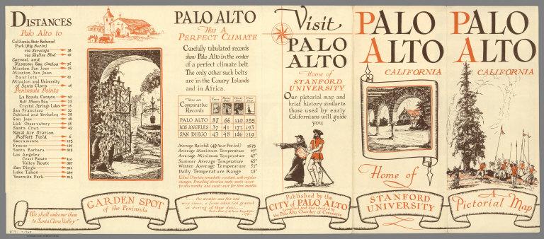 Covers: A Pictorial Map of Palo Alto and San Francisco Peninsula by Arthur Lites.