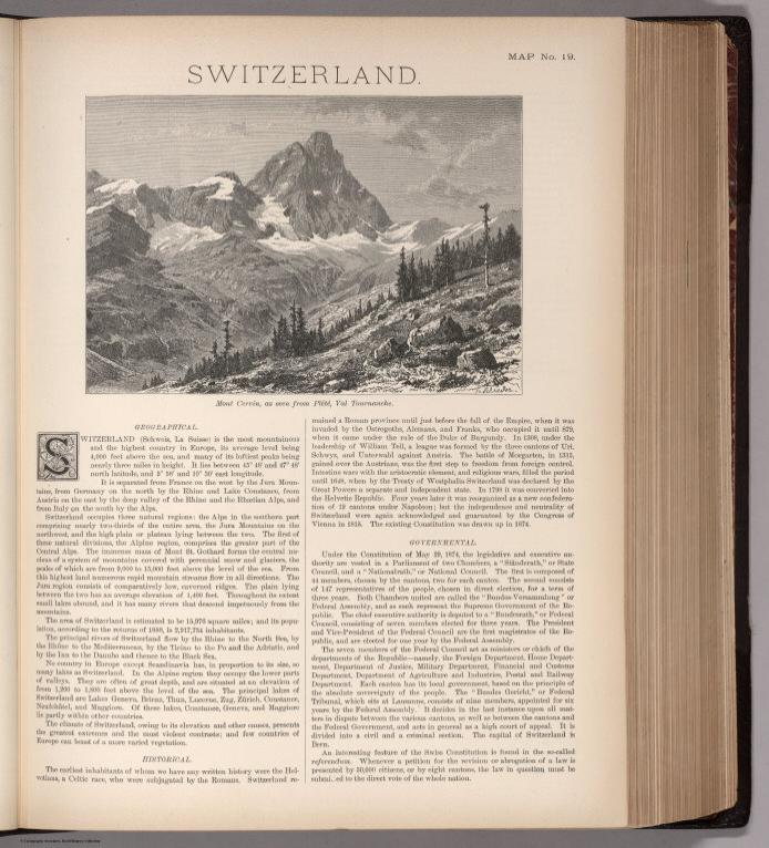 Text Page: Switzerland. Map No. 19