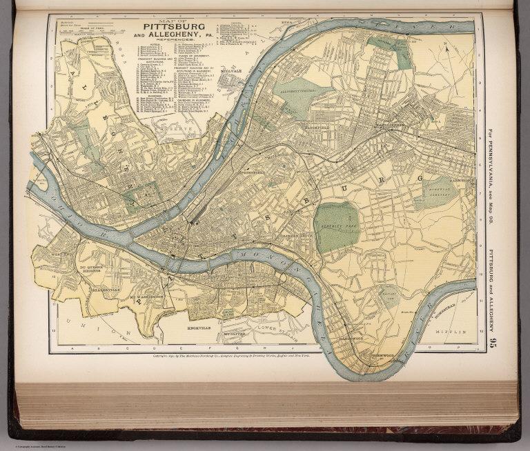 Map of Pittsburg and Allegheny, 95