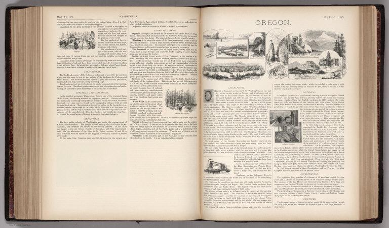 Text Page: (Continues) Washington. (with) Oregon. Map No. 100